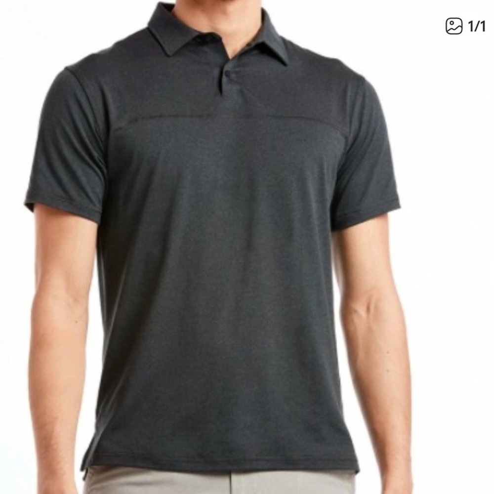 Public Rec Mens‎ Black Polo Shirt Short Sleeve Sz S Modern Casual Athleisure